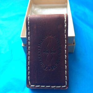 Vintage Tobacco Road Belt Company Leather Money Clip
